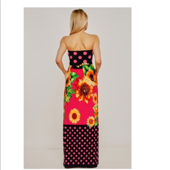 🌺 Floral Empire Cut Maxi Dress - Picture 2 of 4